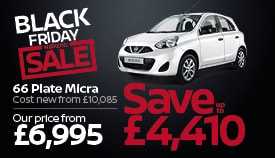 Nearly new Nissan Micra for just £6,995, a saving of up to £4,410