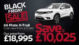 Nearly new Nissan X-Trail for just £18,995, a saving of up to £10,025!