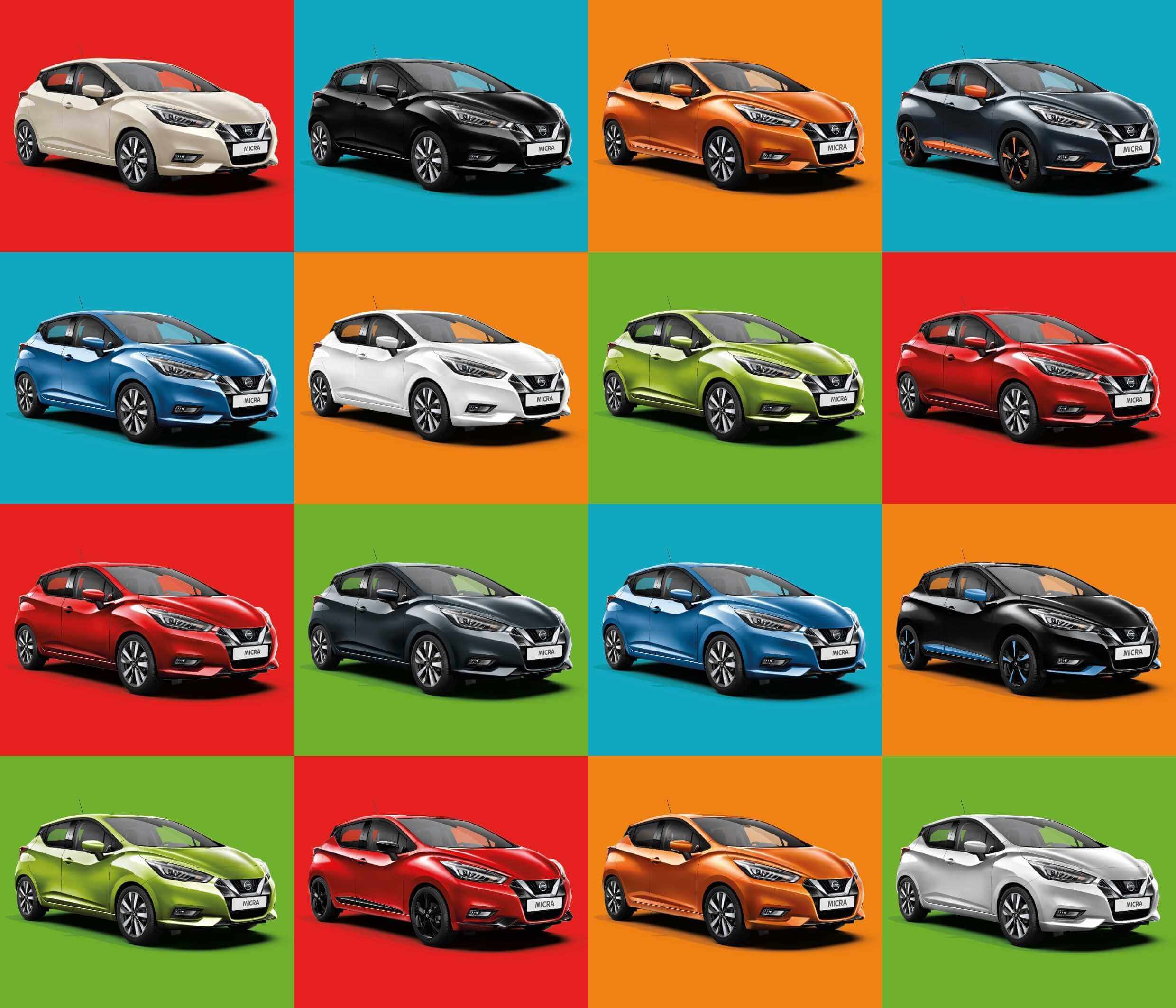 Nissan reveals changing face of Micra colour choices