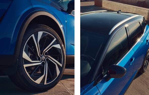all-new nissan qashqai alloy wheels and black roof