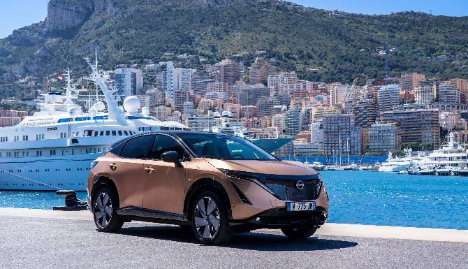 All-electric Nissan Ariya took the famous Monaco street circuit for its public driving debut 