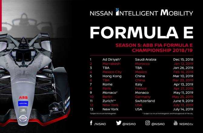 Nissan Formula E To Race In 12 Cities Worldwide