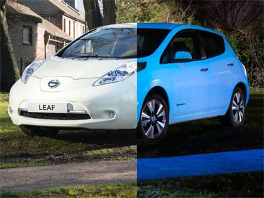 Nissan Leaf Glows in the Dark