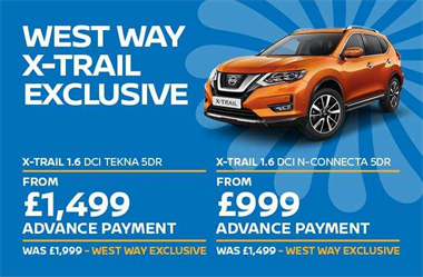 Exclusive West Way Offer: £500 discount on selected Motability Nissan X-Trails